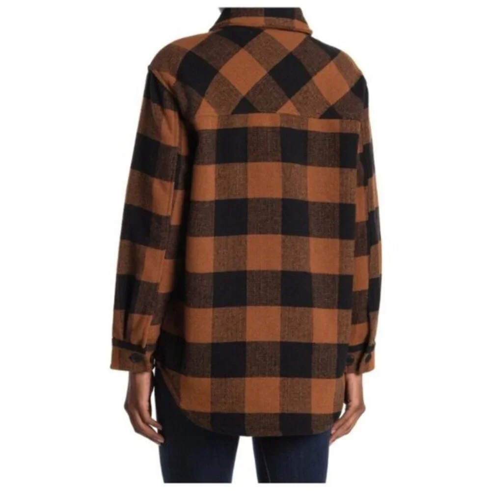 NWT RDI Orange & Black Plaid Jacket XL